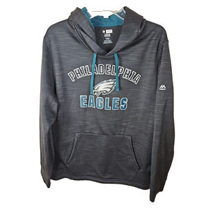 NFL Philadelphia Eagles Hoodie Sweatshirt Men Large TX3 Warm Football Team Logo